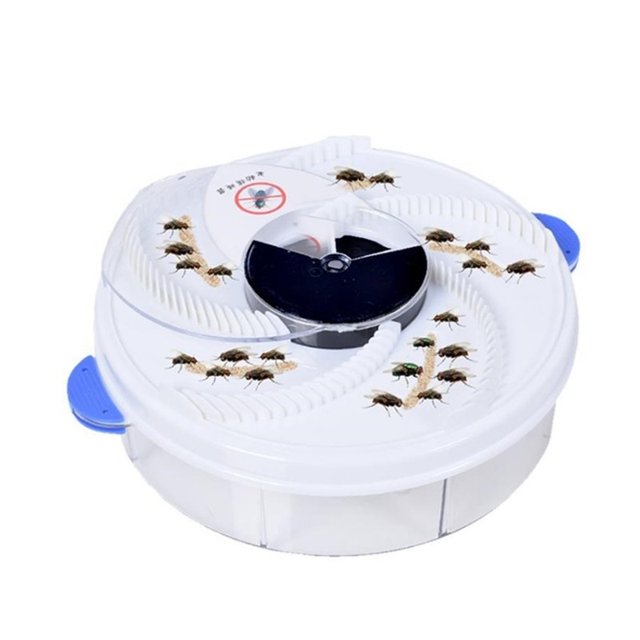 Atrapamoscas automático para el hogar para restaurante, atrapamoscas silencioso, (envíe 10 paquetes de cebo para moscas) Rojo Verde