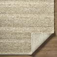 thumbnail image 5 of Hauteloom Clarke Boho Handmade Wool Natural Fiber Soft Area Rug - Contemporary Solid Color Minimalist Carpet for Living Room, Bedroom - Dark Beige - 8' Square, 5 of 6