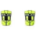 thumbnail image 3 of Matsuzay Chalecos de seguridad de alta visibilidad adecuados para otros lugares y centros de exposición Reflectantes impermeables cómodos amarillo fluorescente METRO 2Conjunto, 3 of 6