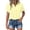 Yellow, variant on Alun Womens Texture Lightweight Breathable Tops Button down Dress Shirts Casual Short Sleeve Collared Summer Work Blouse with Pocket Soft Comfort for Daily Wear 2-Yellow XL