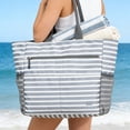 thumbnail image 4 of Waterproof Beach Bag Sand Proof Foldable Large Tote Bag with Small Pouch Multi Compartment Storage for Pool Vacation Travel by PALIFEUR, 4 of 8