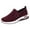 Red, variant on Women's Mesh-Comfortable Athletic Walking Shoes Slip On Casual Sneakers Black 39