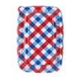 thumbnail image 3 of Cook With Color 12 Piece Stackable Plastic Food Storage Container Set, 1000 ml Rectangular Containers with Printed Lids, Red White Blue Argyle, 3 of 5