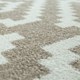 thumbnail image 2 of Modern Low-Pile Rug Geometric Moroccan Design in Pastel Colors in Beige - 3'11" x 5'7" (4'x6'), 2 of 5