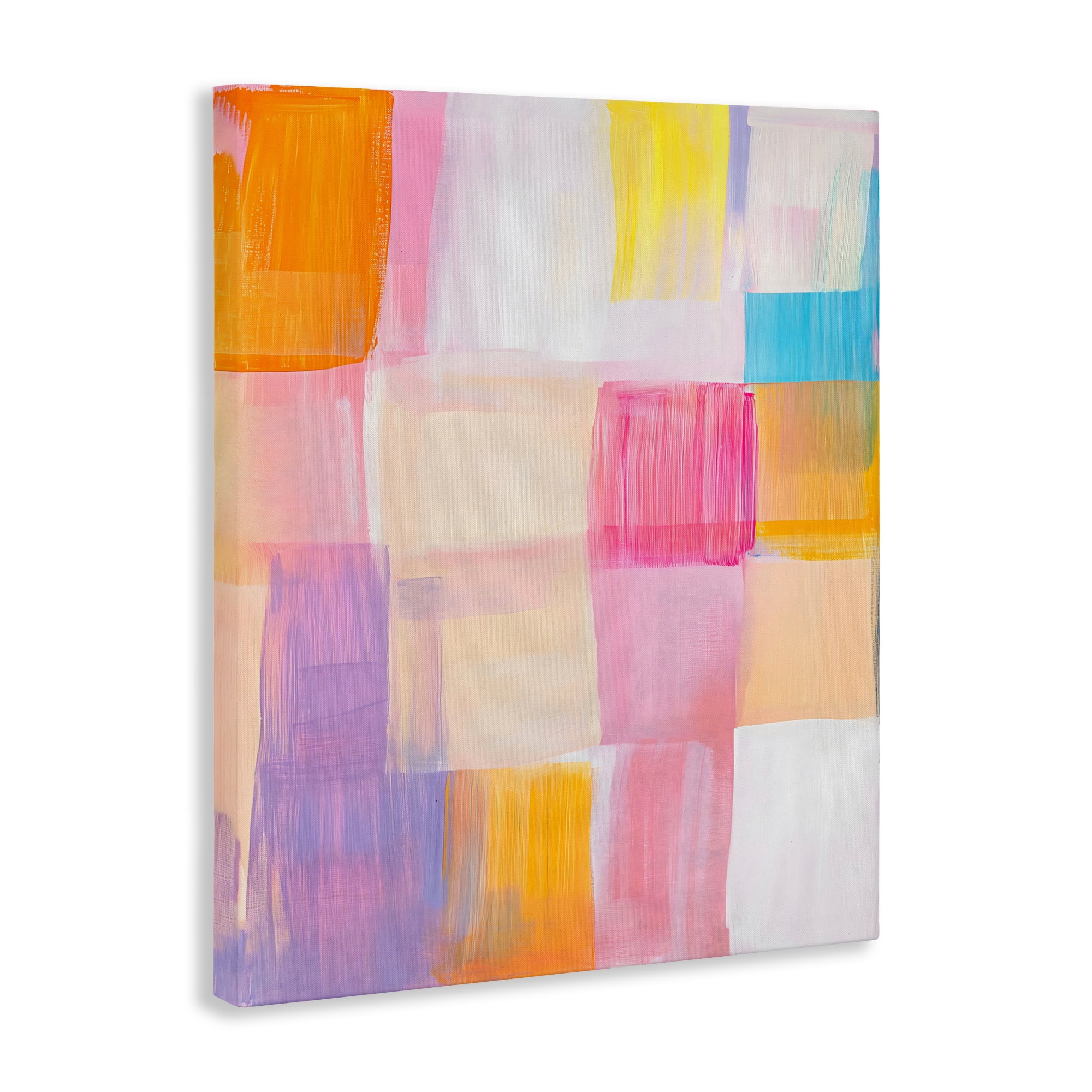 Stupell Industries Abstract Grid Brushstrokes Canvas Wall Art, design by The Prints Vibe