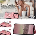 thumbnail image 4 of A14 5G Case,Card Holder Wallet for Galaxy A14 5G Phone Case,Ring Holder Stand,RFID-Blocking,Wrist Strap,Camera Protector,Leather Protective  Flip Cover for Samsung A14 5G Case (Pink), 4 of 7