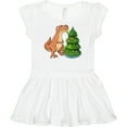 thumbnail image 3 of Inktastic Tyrannosaurus Rex Decorating Christmas Tree Girls Baby Dress, 3 of 5