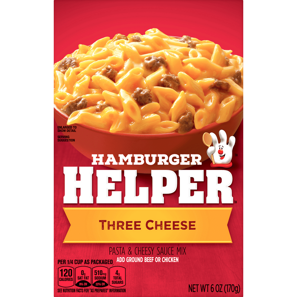 Hamburger Helper, Three Cheese, 6 oz box