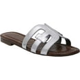 thumbnail image 1 of Women's Sam Edelman Bay Slide Sandal Soft Silver Patent 7 M, 1 of 7