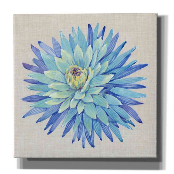 Epic Graffiti 'Floral Portrait on Linen I' by Tim O'Toole, Canvas Wall Art, 37"x37"