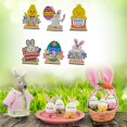 thumbnail image 2 of Style 5 Adorno de conejo de Pascua de madera, decoración de mesa, manualidades de huevos de conejito, regalo, decoración de fiesta en casa, 2 of 5