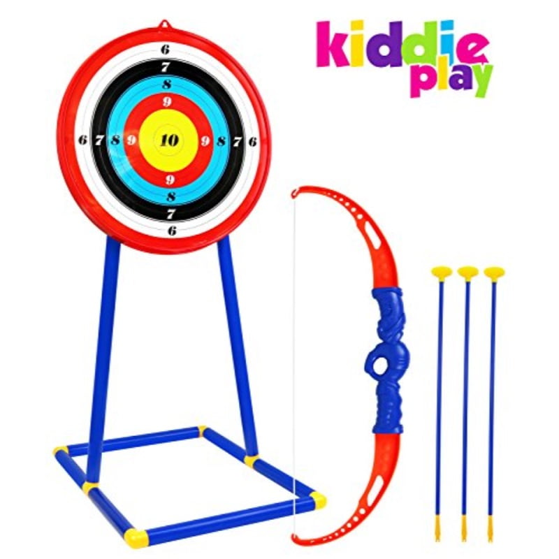 Kiddie Play Toy Archery Set for Kids with Target and Bow and Arrow