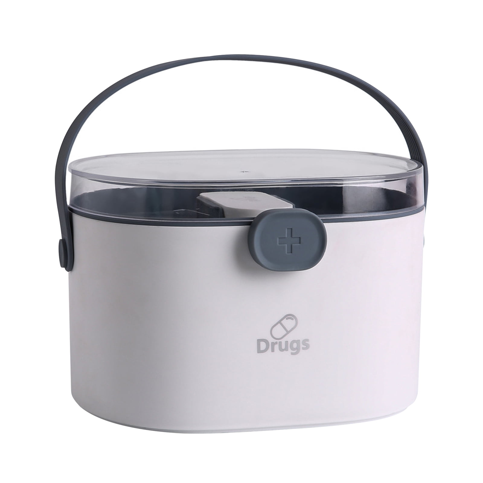 Portable Medicine Lock Box Medicine Box with Handle First Aid Childproof Storage Box