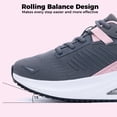thumbnail image 3 of AOV Women's Arch Support Walking Shoes - Orthopedic Sneakers for Plantar Fasciitis Pain Relief GrayPink US Size 8, 3 of 5