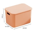 thumbnail image 7 of Pebbuoy Storage Box with Lid Handle Hole Large Capacity Stackable Dustproof Makeup Toys Sundry Storage Basket Home Office Desktop Organization Container, 7 of 7