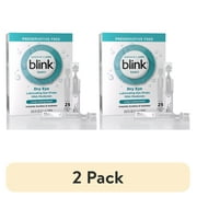 (2 pack) Blink tears lubricating eye drops preserative free, 25 count