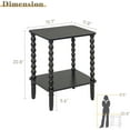 thumbnail image 3 of End Tables Set of 2, Small Side Table with Storage Shelf, Nightstands for Bedroom Set of 2 for Living Room, Office and Small Spaces (Black), 3 of 15