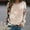 Beige, variant on Jacenvly Womens Sweatshirt Long Sleeve Christmas Snowflake Print Crewneck Sweatshirt For Women Trendy Casual Warmth Comfort Fall Tops For Women