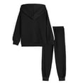 thumbnail image 4 of Arshiner Girls' Athletic Clothing Sets Long Sleeve Black Sweatshirt and Sweatpants Fall Outfits Sweatsuits Sets 5-6 Years, 4 of 8