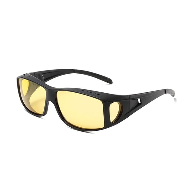 Gafas de visión nocturna polarizadas para conducción nocturna, antideslumbrantes, se ajustan sobre gafas de sol para hombres y mujeres, protección UV y alivio de la fatiga visual.
