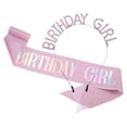 thumbnail image 1 of 1 juego de diadema de cumpleaños Unique Bargains para mujer y niña Tono plateado rosa, 1 of 1