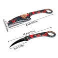 thumbnail image 2 of Stainless Steel Portable Comb Knife | Dual-Use Comb with Built-In Blade | Durable Multifunction Travel Tool | Easy to Clean | Outdoor Utility | 1 Piece | Compact Size, 2 of 6