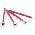 thumbnail image 3 of Cake Decorating Metal ball Fondant Tool, Fondant Cake Pan Flower Decorating Clay Flower Sugar Craft Ball Model DIY Tool (Pink), 3 of 5