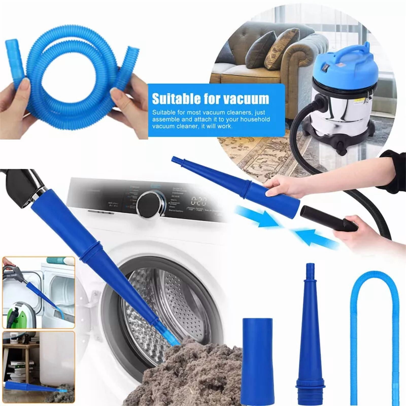Dryer Vent Cleaner Kit Vacuum Hose Attachment Brush Lint Remover Power Washer Us