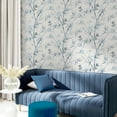 thumbnail image 3 of Inky Bamboo Chalky Blue Wallpaper, 3 of 4
