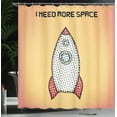 thumbnail image 4 of Ambesonne Outer Space Shower Curtain, Futuristic Words, 69"Wx84"L, Multicolor, 4 of 5
