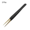 thumbnail image 3 of 2pcs Precision Technology Tweezers Stainless Steel Pointed Industrial Replace Parts, 3 of 6