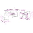 thumbnail image 4 of vidaXL 3 Piece Sofa Set with Pillows Black Faux Leather, 4 of 5