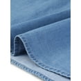 thumbnail image 5 of MODA NOVA Plus Size Button Down Shirt for Juniors Denim Roll Sleeve Stand Collar Chambray Shirts Top Blue 2X, 5 of 5