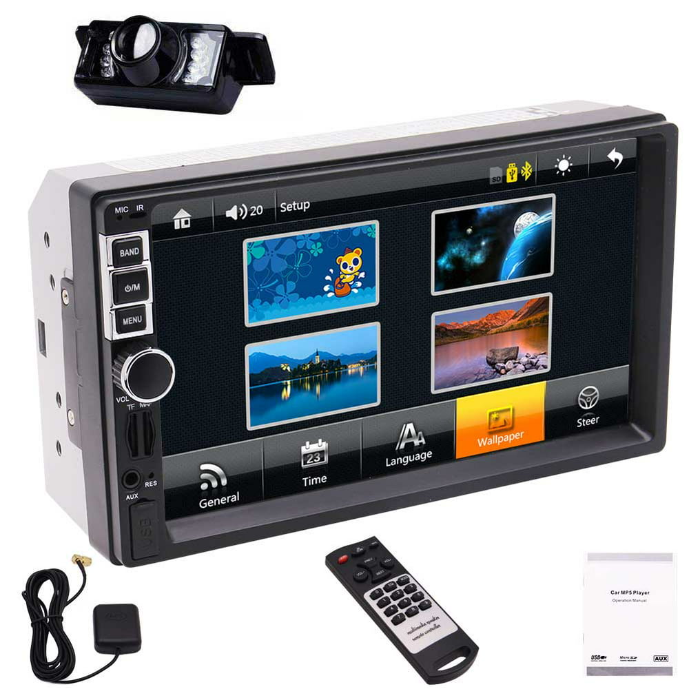 Double DIN 2DIN Car Stereo MP5 Player Bluetooth GPS Navigation Multi