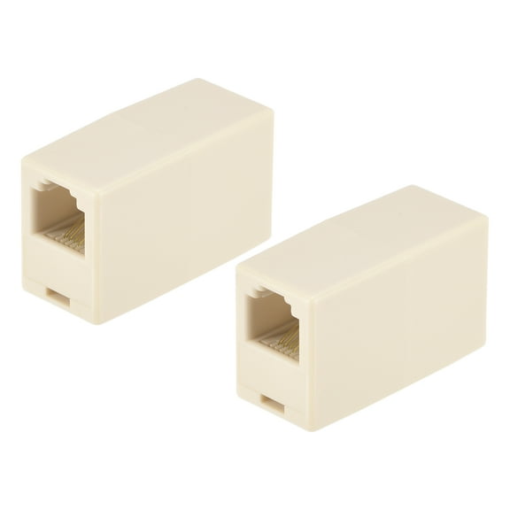 Uxcell Phone Jack Splitter 6P4C Male to Female Way Socket Adapter Telephone Line Splitter 2 Pack