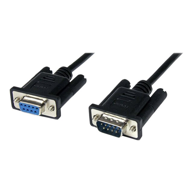 StarTech.com DB-9 (F) Null Modem Cable DB9 (F) 1DB-9 (M) DB9 (M) Mblack Noir DB9 RS232 Serial F/M - DB9 Male to Female - 9 pin Null Modem Cable - 1x 1x Noir - Null Modem Cable - to - 3.3 ft - - for P/N: 1P3FPC-USB-SERIAL, Icusb2321