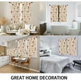 thumbnail image 4 of Coffee Kitchen Window Curtains 27.5 x 39 Inch Small Short Mini Cafe Rod Pocket Brown Tea Cup Farmhouse Rustic Living Bedroom Room Home Treatment Set of 2 Curtain Panels Drapes Tiers, 4 of 6