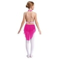 thumbnail image 4 of iiniim Girls' Gymnastic Tutu Skirt Modern Figure Skating Dance Dress Ballet Dancwear Pink&Hot Pink 10, 4 of 7