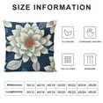 thumbnail image 5 of PRATYUS Navy Blue Grey Dahlia Pillow Covers Summer Geometric Floral Decoative Throw Pillows Modern Geometry Flower Outdoor Farmhouse Cushion Cases for Sofa Couch Bed 24x24in, 5 of 5