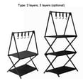 thumbnail image 4 of Outdoor Camping Cups Bowls Folding Drying Rack Hung Shelf With Hook Aluminum Alloy Bracket Picnic BBQ Tableware Cookware Storage Rack Campsite Tools Shelf, 4 of 7