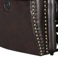 thumbnail image 2 of Nailhead Trim Leatherette Power Recliner Brown - Saltoro Sherpi, 2 of 5