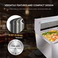 thumbnail image 5 of 3-Pan Commercial Food Warmer,36 Qt  Electric Steam Table with Tempered Glass Cover,Electric Bain Marie with 6" Deep Pans,1500W Countertop Stainless Steel Buffet Bain Marie 86-185°F Temp Control, 5 of 7