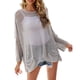 thumbnail image 3 of Crochet Hollow Out Cover Up Blusa, Cómodo Causal Skin Friendly Crochet Traje De Baño Coverup Top Suelto Para Vacaciones Fecha De Viaje ANGGREK Parte superior ahuecada de ganchillo, 3 of 5