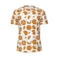 thumbnail image 5 of Wukai Yellow Biscuit Print Men's Short-Sleeved Mesh T-Shirt,Quick-Dry Short Sleeve Workout T-Shirt-3X-Large, 5 of 8