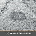 thumbnail image 3 of Vaukki Geometric Bathroom Rug Set of 3 Microfiber Soft Absorbent Non Slip Bath Rugs for Bathroom，(18"x26"+20"x47"+20"x24"，Gray), 3 of 9