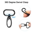 thumbnail image 4 of Uxcell 15Pack Swivel Clasps, 0.98" Oval Ring Lobster Clasp Claw Push Gate Snap Hooks, Gray Black, 4 of 6