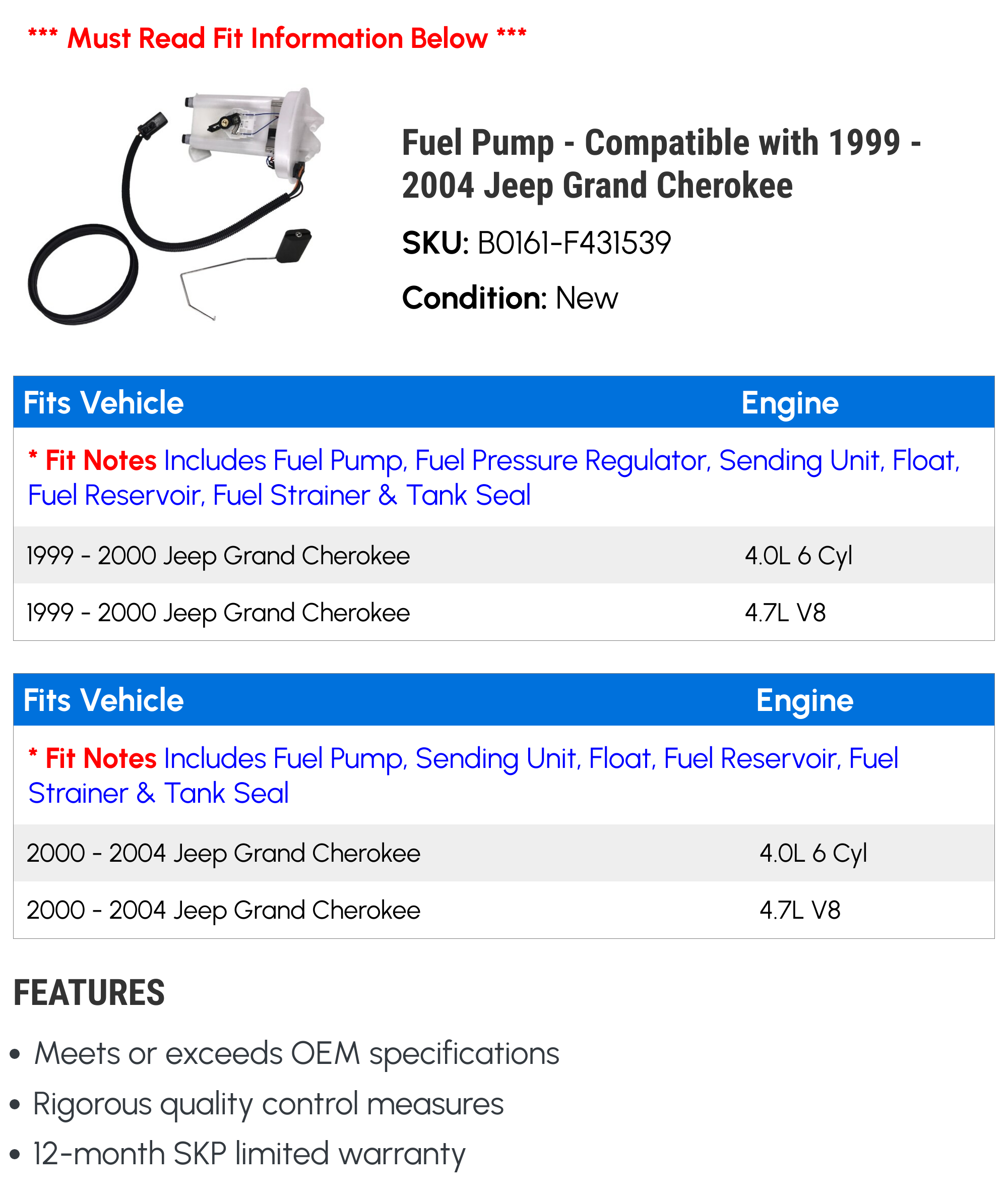 Jeep Cherokee XJ Cooling Parts ('84'01) Quadratec, 50 OFF