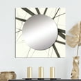 thumbnail image 1 of Designart "Minimalism in Black and White VII" Abstract Shapes Square Mirror For Wall Decor - Large Black Square Mirror Printed Wall Decor - Transitional Square Living Room Mirror, 1 of 5
