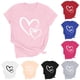 thumbnail image 1 of RKSTN Valentine Gifts Women's Valentine's Day T Shirts Oversized Crewneck Valentines Graphic Print Short Sleeve Shirt Womens Casual Solid Round Neck Plus Size Loose Fits Tee Top Summer Clothes, 1 of 7