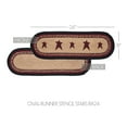 thumbnail image 2 of VHC Brands Braided Cotton Table Runner 8x24, Cotton Dining Room, Kitchen Table Runner, Jute Style, Farmhouse, Stenciled, Connell Collection, Rectangle 8x24, Stars, Burgundy, 2 of 5